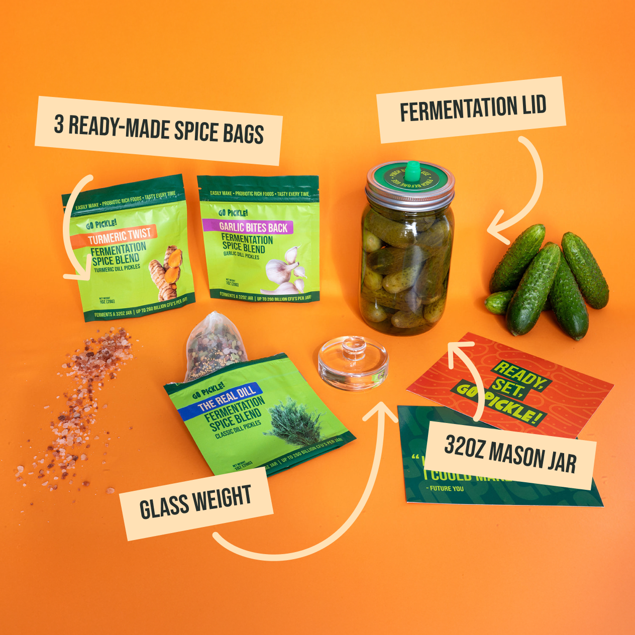 Go Pickle! Starter Kit: Make Deli-Grade Pickles at Home